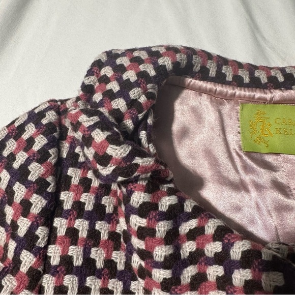 Casade Kelvin Pea Jacket Purple Pink and White Wool Bend Size XS (1) (Juniors) - Picture 10 of 16